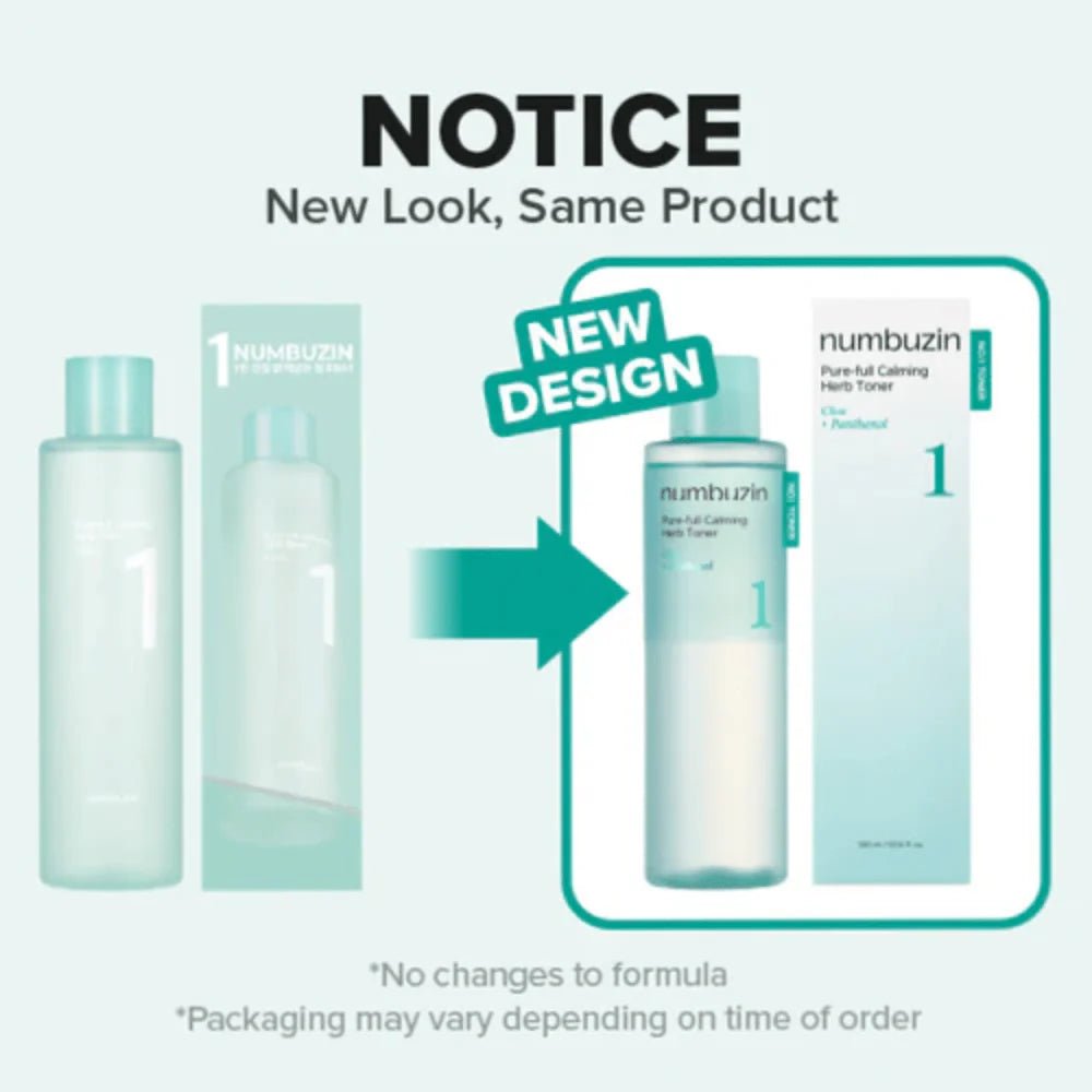 Numbuzin No.1 Pure-Full Calming Herb Toner 300ml Lakinza K-beauty
