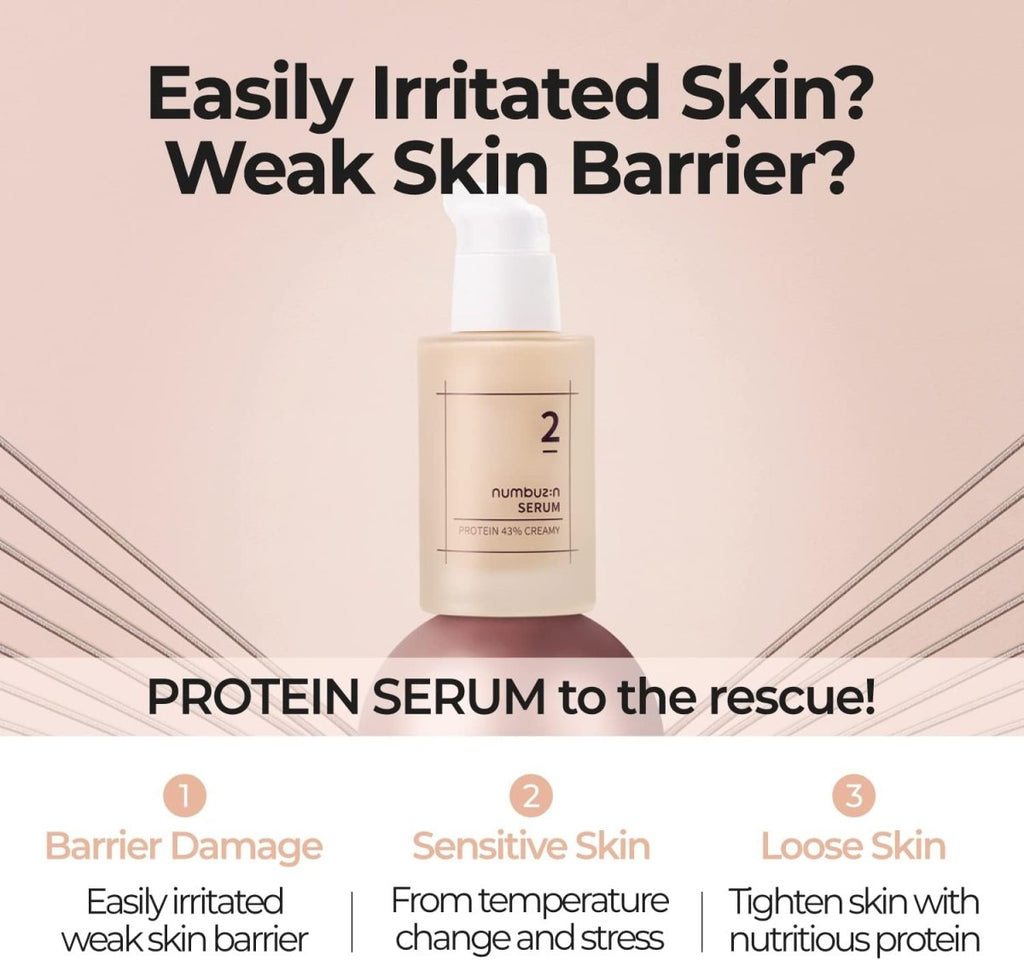 Numbuzin No.2 Protein 43% Creamy Serum 50ml | Lakinza K - beauty Canada