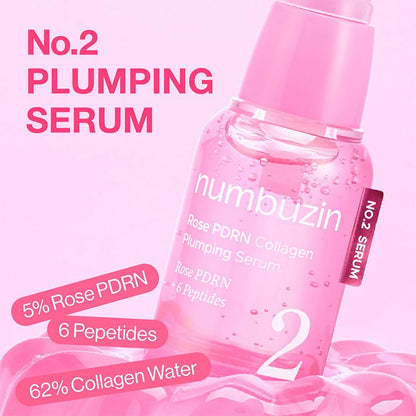 numbuzin No.2 Rose PDRN Collagen Plumping Serum 30ml | Lakinza K - beauty Canada