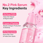 Numbuzin No.2 Rose PDRN Collagen Plumping Serum 30ml Lakinza K-beauty