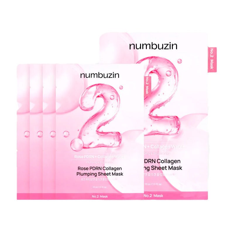 Numbuzin No.2 Rose PDRN Collagen Plumping Sheet Mask 33ml Lakinza K-beauty