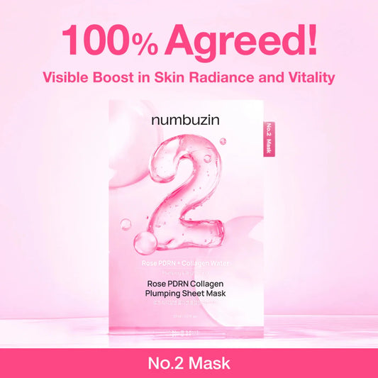 Numbuzin No.2 Rose PDRN Collagen Plumping Sheet Mask 33ml | Lakinza K - beauty Canada