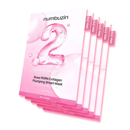 numbuzin No.2 Rose PDRN Collagen Plumping Sheet Mask 33ml | Lakinza K - beauty Canada