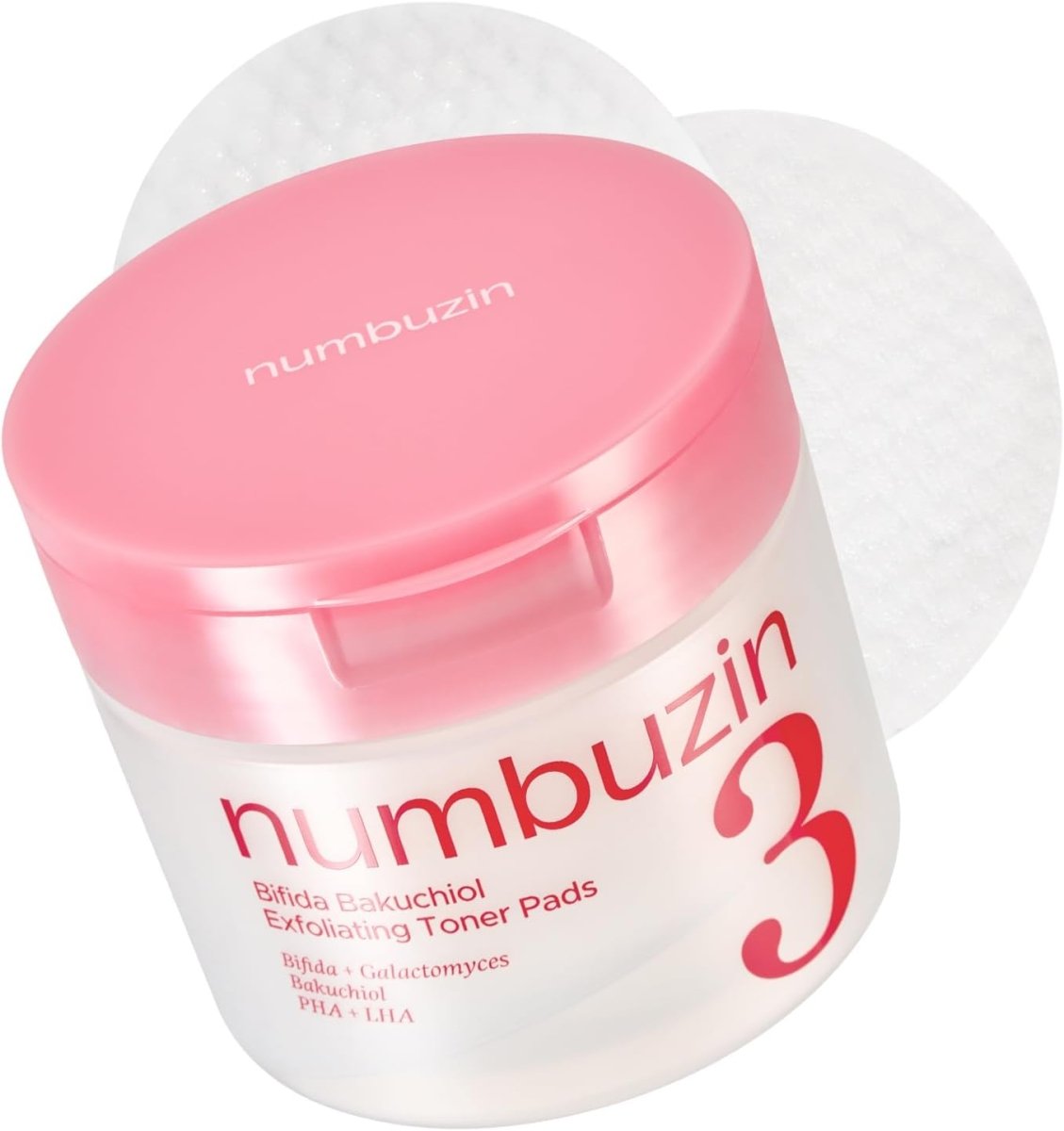 Numbuzin No.3 Bifida Bakuchiol Exfoliating Toner Pads 190ml / 70 pads Lakinza K-beauty