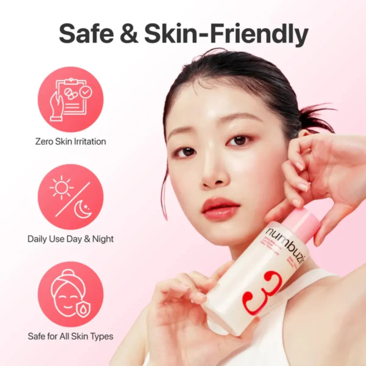 Numbuzin No.3 Bifida Bakuchiol Zero Pore Milky Toner Light 200ml Lakinza K-beauty