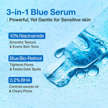 numbuzin No.3 Blue Bio - Retinol Pore Refining Serum 30ml | Lakinza K - beauty Canada