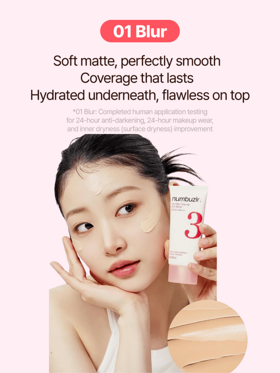 numbuzin No.3 No Filter Tone-Up Serum - 01. Blur Lakinza K-beauty