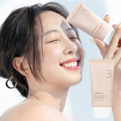 Numbuzin No.3 Porcelain Base - Skip Tone Up Beige 50ml | Lakinza K - beauty Canada