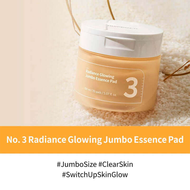 Numbuzin No.3 Radiance Glowing Jumbo Essence Pad 150ml / 70pads Lakinza K-beauty