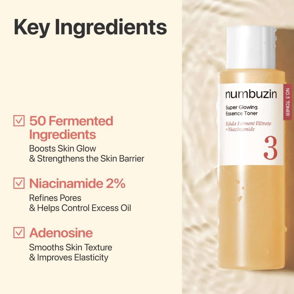 Numbuzin No.3 Super Glowing Essence Toner 200ml Lakinza K-beauty