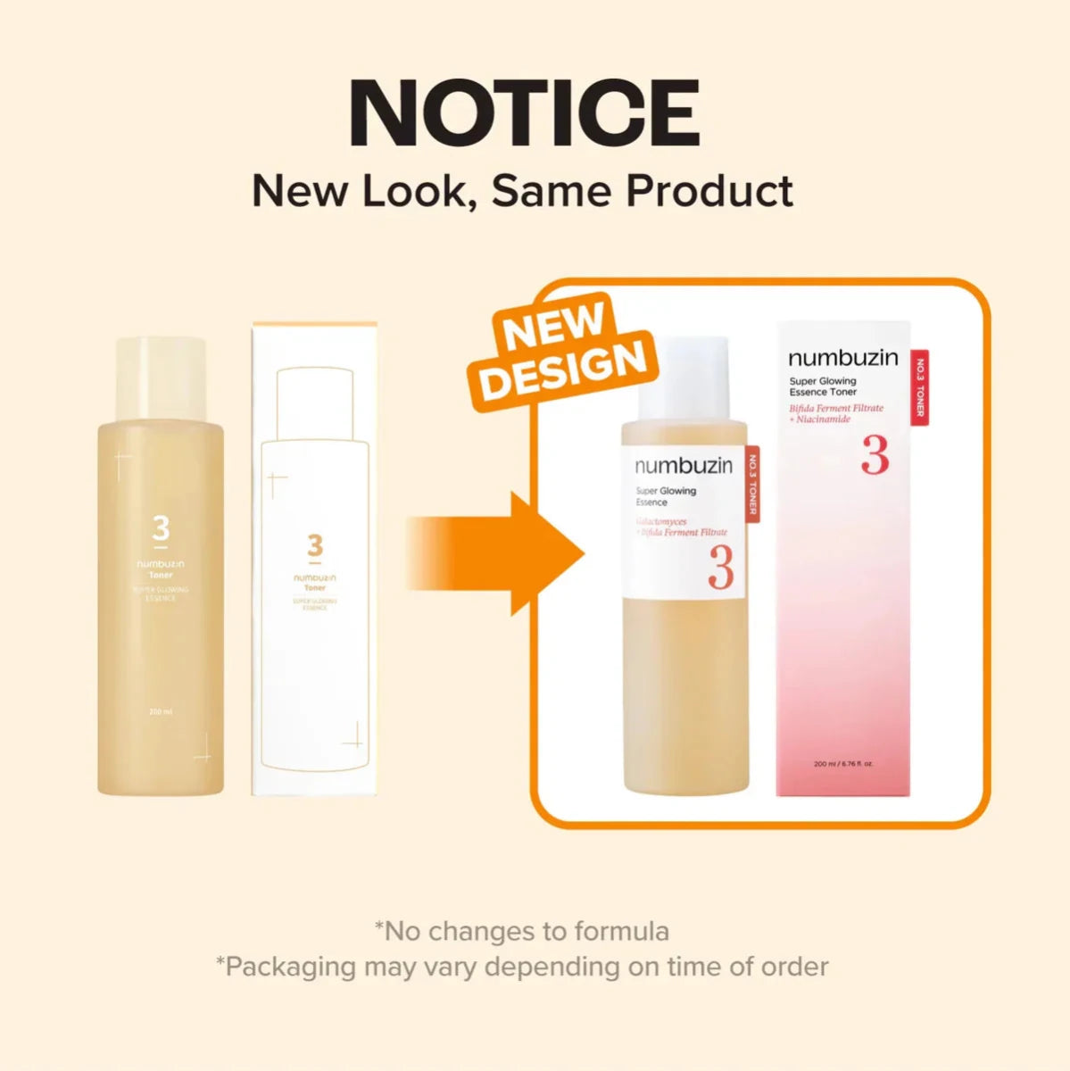 Numbuzin No.3 Super Glowing Essence Toner 200ml Lakinza K-beauty