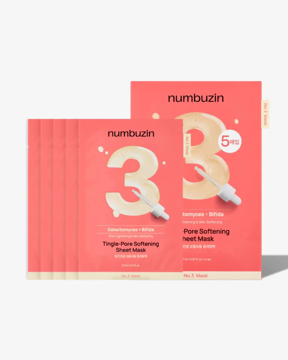 Numbuzin No.3 Tingle-Pore Softening Sheet Mask Lakinza K-beauty