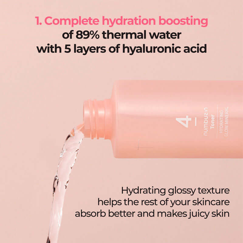 Numbuzin No.4 Hydrating Glow Mineral Toner 200ml Lakinza K-beauty