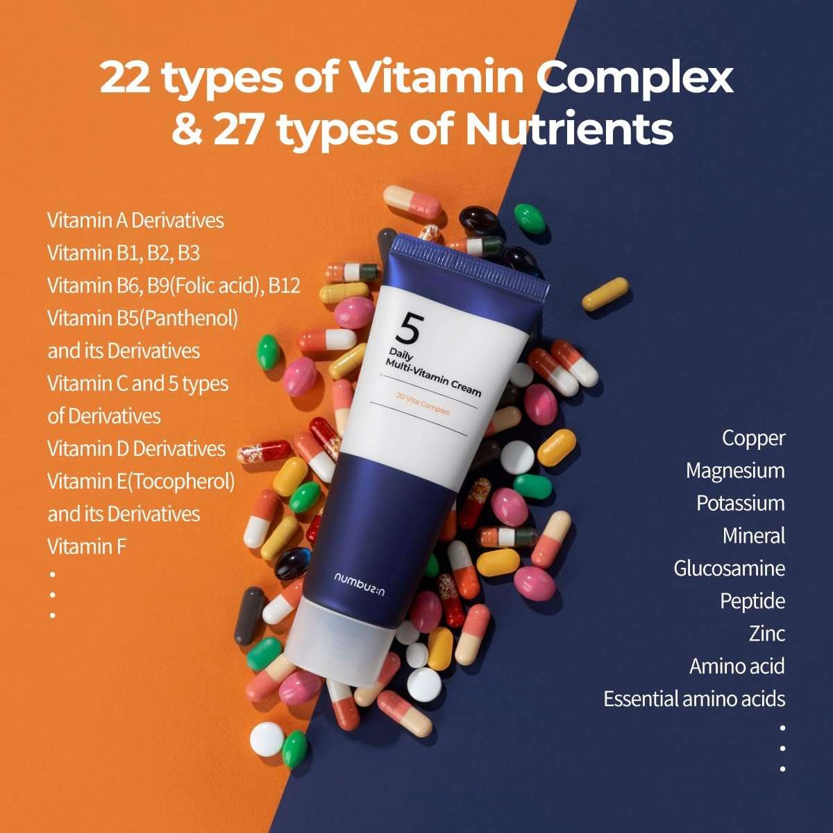 Numbuzin No.5 Daily Multi-Vitamin Cream 60ml Lakinza K-beauty