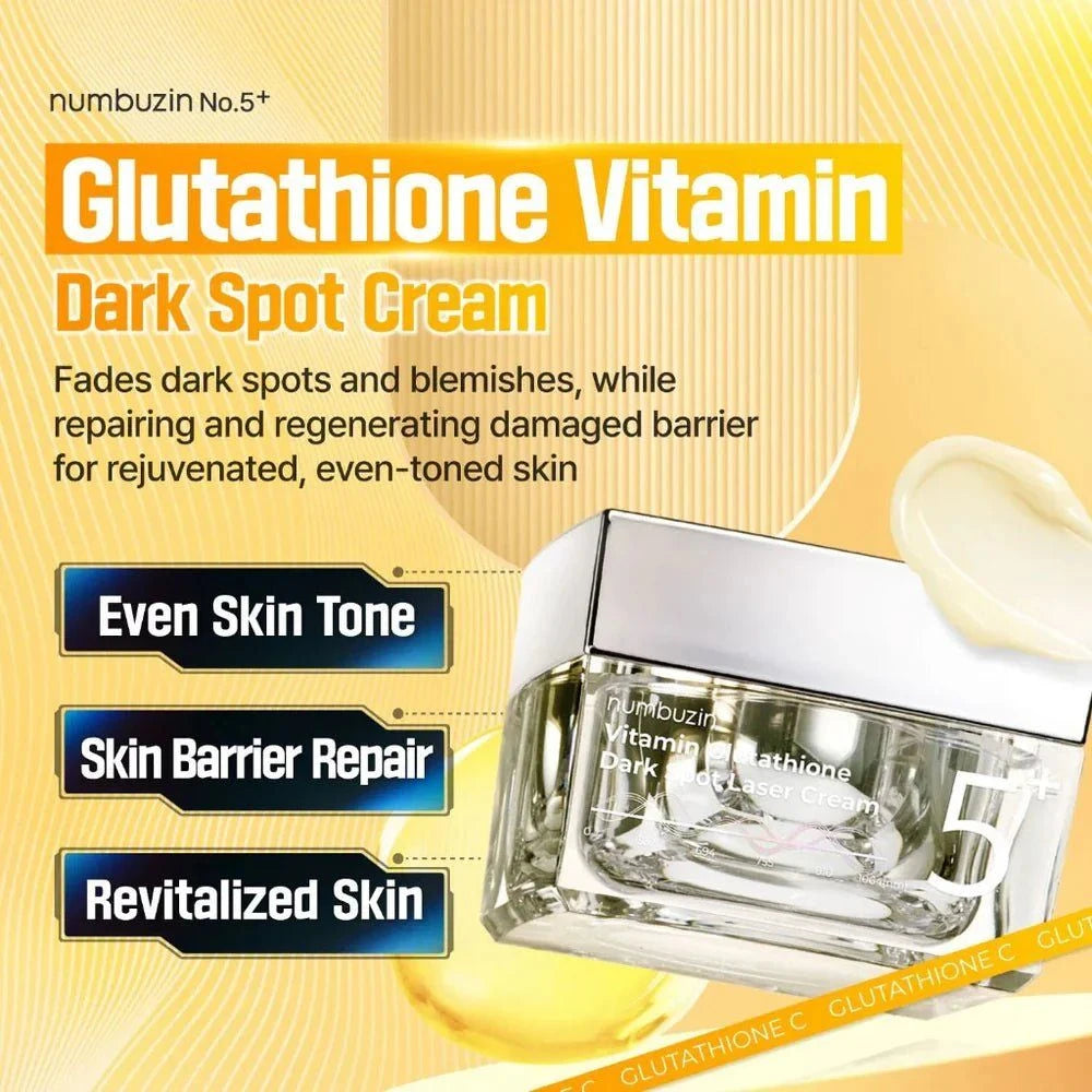 Numbuzin No.5+ Glutathione Vitamin Dark Spot Cream 50ml Lakinza K-beauty