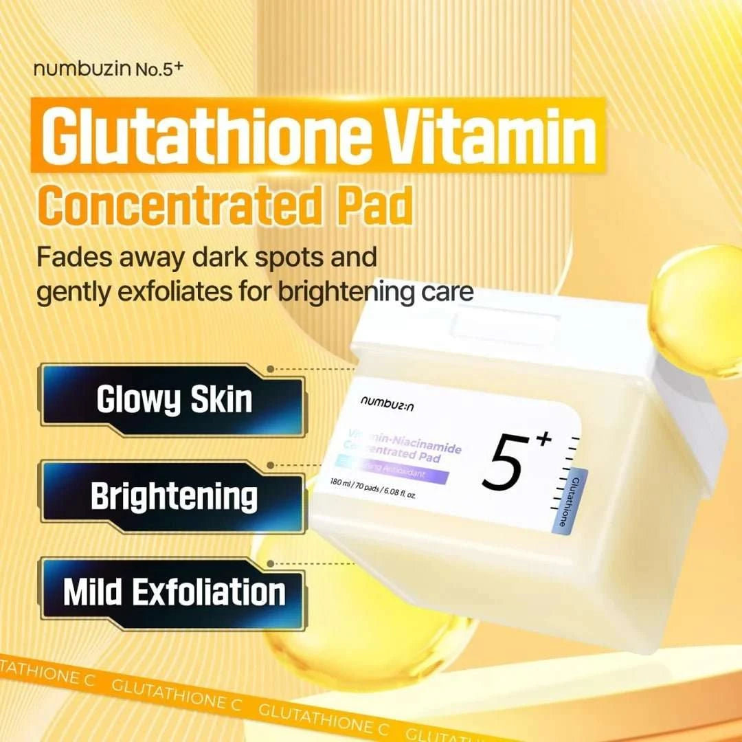 Numbuzin No.5 Vitamin-Niacinamide Concentrated Pad 180ml / 70pads Lakinza K-beauty