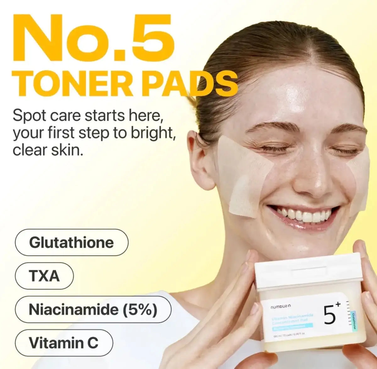 Numbuzin No.5 Vitamin-Niacinamide Concentrated Pad 180ml / 70pads Lakinza K-beauty