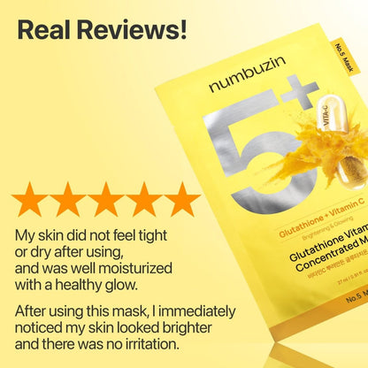 Numbuzin No.5 Vitamin Spotlight Sheet Mask - 1PC | Lakinza K - beauty Canada