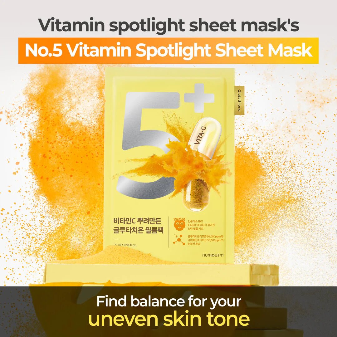 Numbuzin No.5 Vitamin Spotlight Sheet Mask - 1PC | Lakinza K - beauty Canada