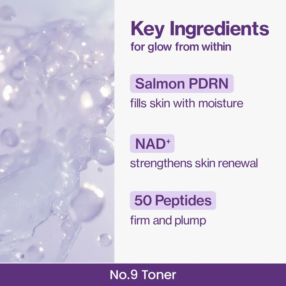 Numbuzin No.9+ NAD+ PDRN Glow Boosting Toner 150ml | Lakinza K - beauty Canada
