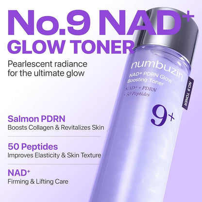 Numbuzin No.9 NAD+ PDRN Lifting & Glowing Set For Mature Skin | Lakinza K - beauty Canada