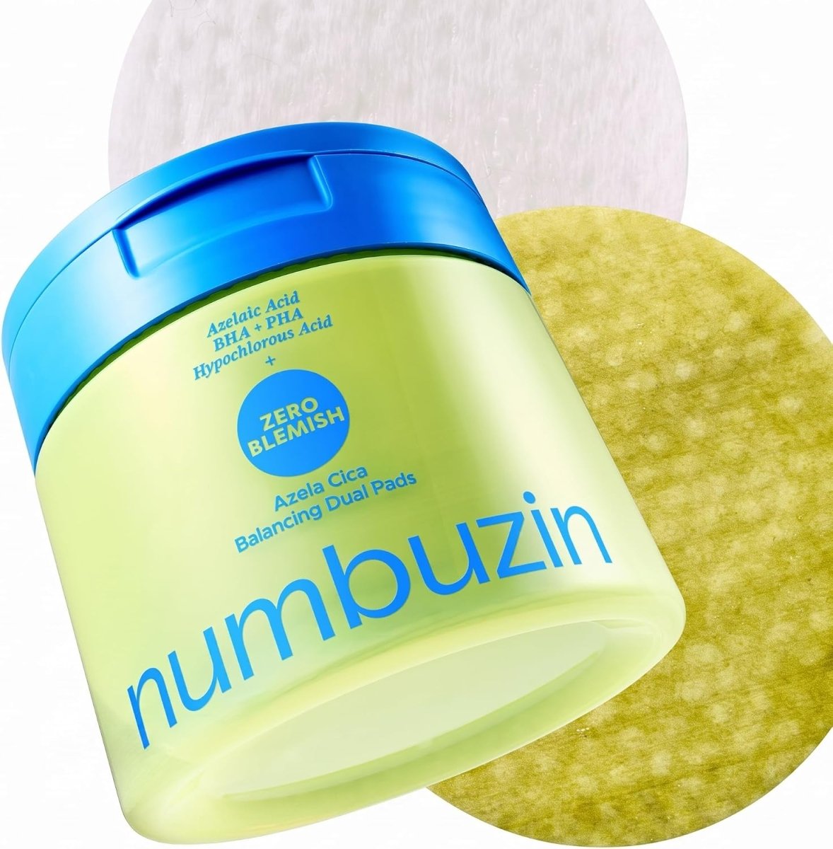 Numbuzin Zero Blemish Azela Cica Balancing Dual Pads 210ml / 60pads Lakinza K-beauty