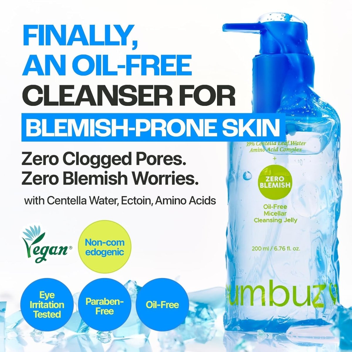 Numbuzin Zero Blemish Oil-Free Micellar Cleansing Jelly 200ml Lakinza K-beauty