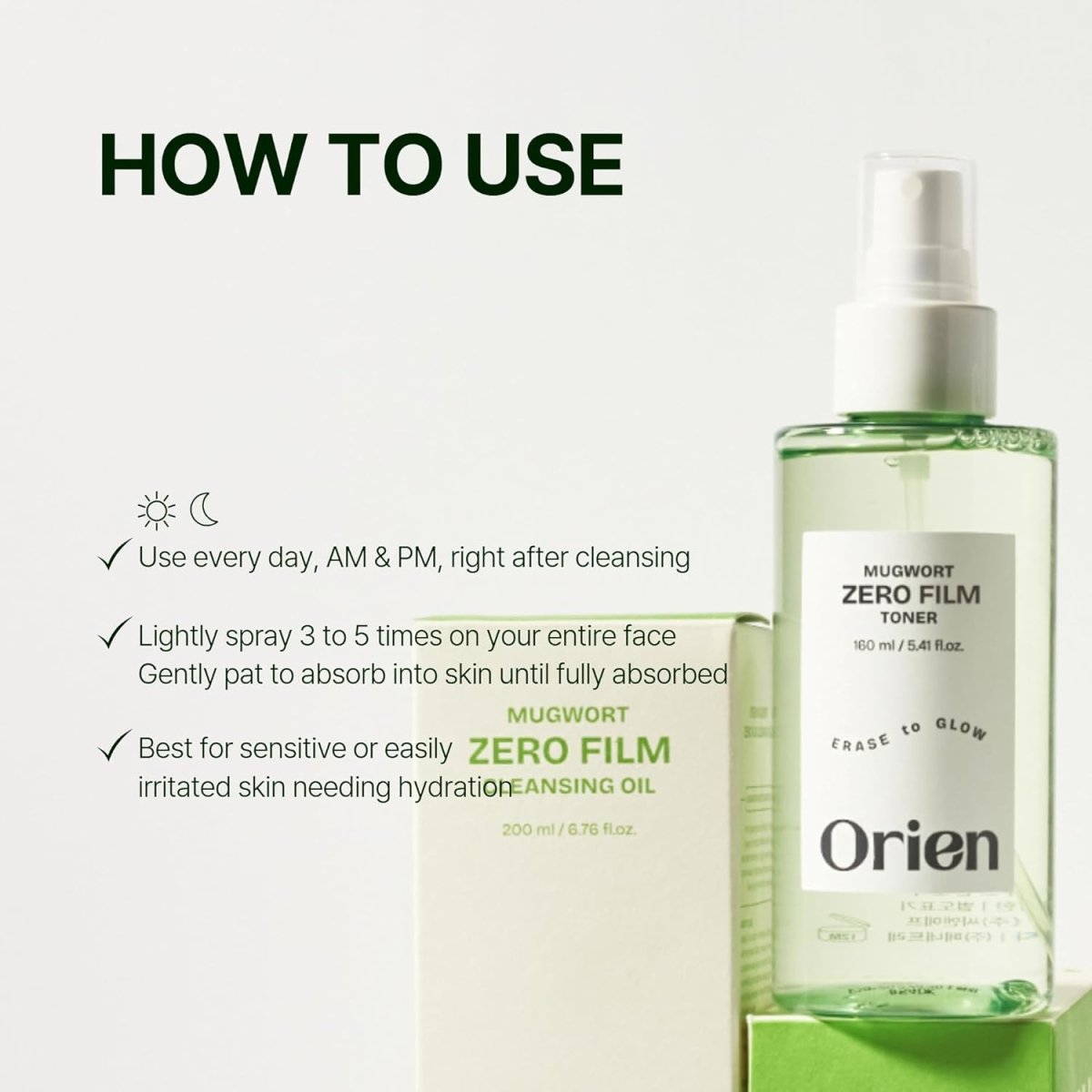 Orien Mugwort Soothe In Toner 160ml | Lakinza K - beauty Canada