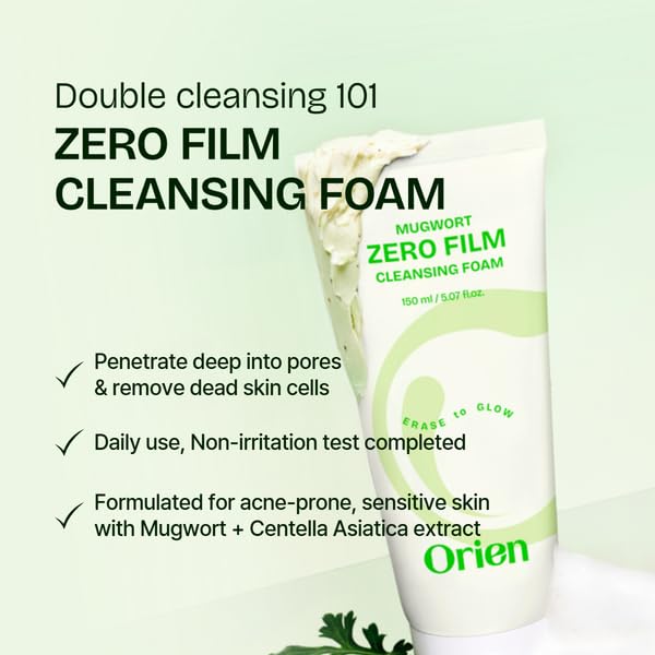 Orien Mugwort Zero Film Cleansing Foam 150ml | Lakinza K - beauty Canada