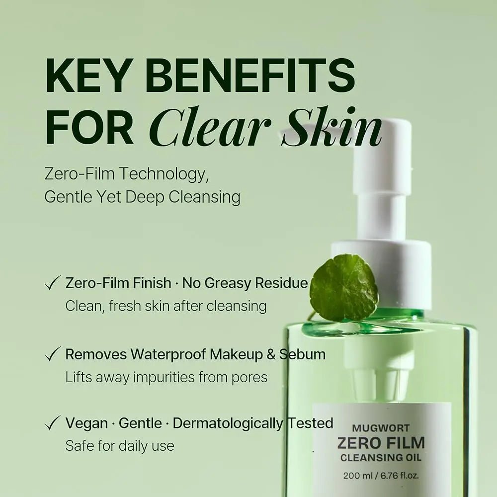Orien Mugwort Zero Flim Cleansing Oil 200ml | Lakinza K - beauty Canada