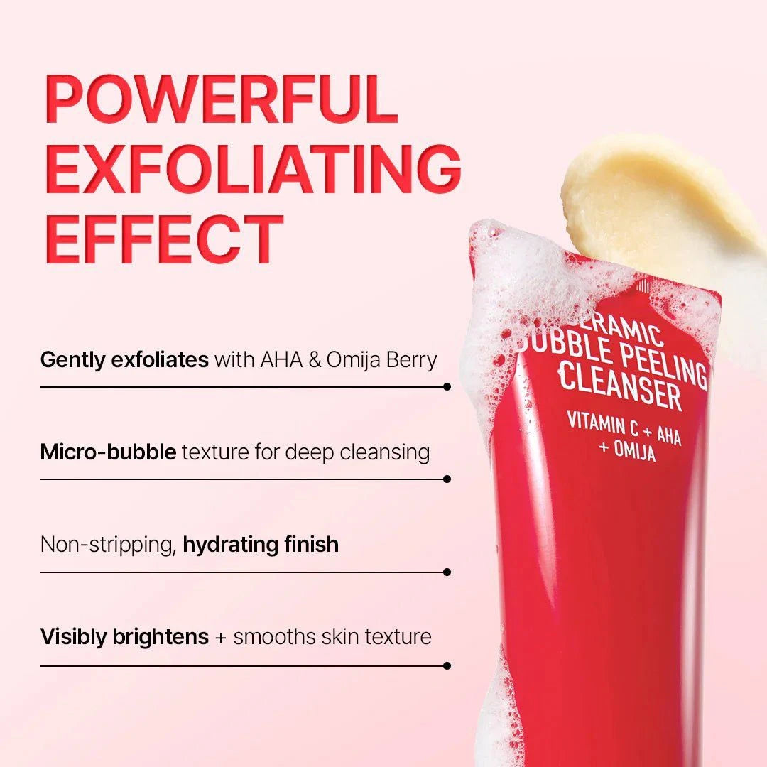 Parnell AHA Omija Ceramic Bubble Peeling Cleanser 180ml Lakinza K-beauty