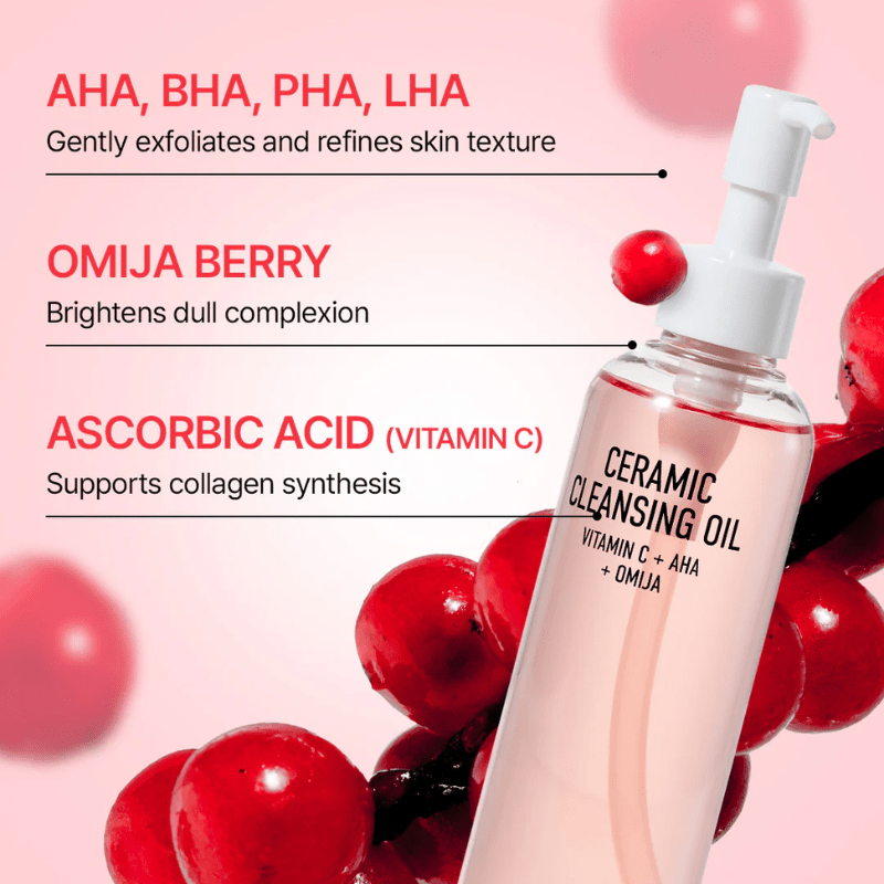 Parnell AHA Omija Ceramic Cleansing Oil 200ml | Lakinza K - beauty Canada