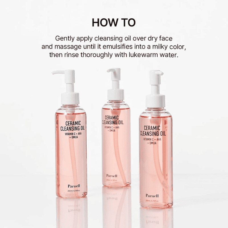 Parnell AHA Omija Ceramic Cleansing Oil 200ml Lakinza K-beauty