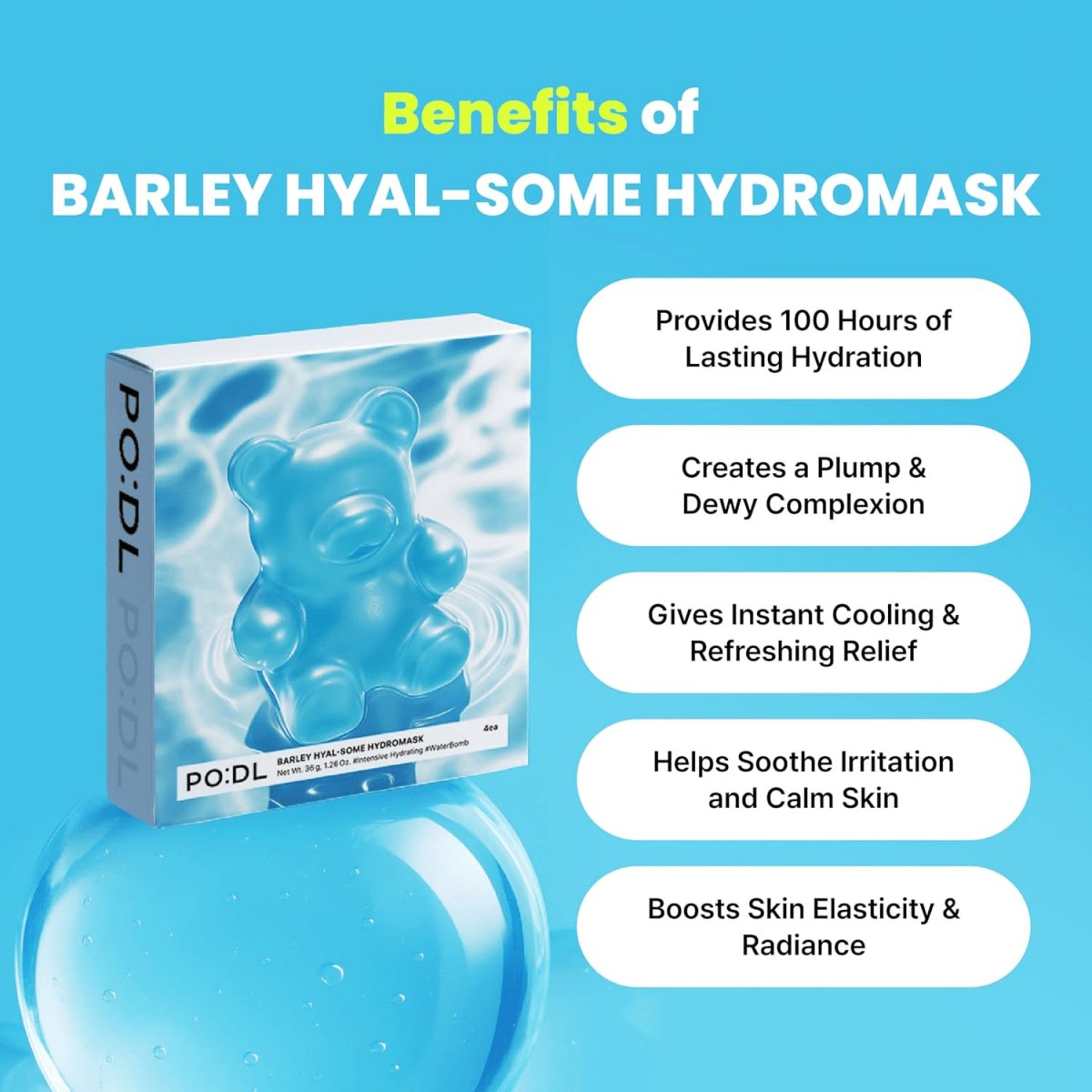 PO:DL Barley Hyal - Some HydroMask 36g | Lakinza K - beauty Canada