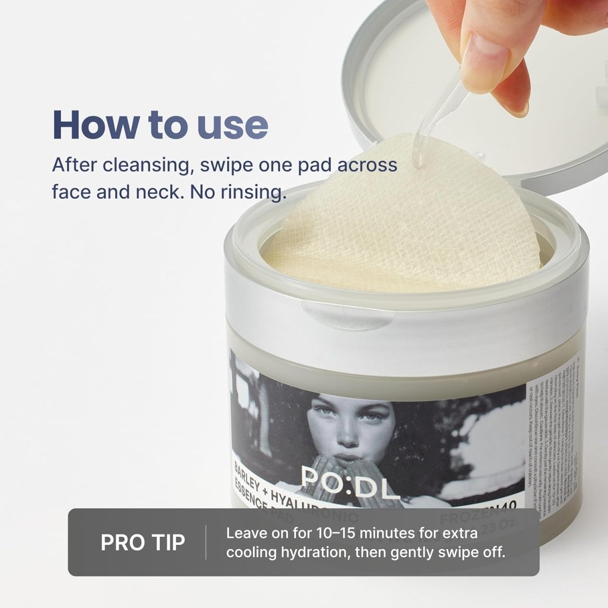 PO:DL Barley Hyaluronic Frozen40 Essence Pads 120g / 70pcs | Lakinza K - beauty Canada