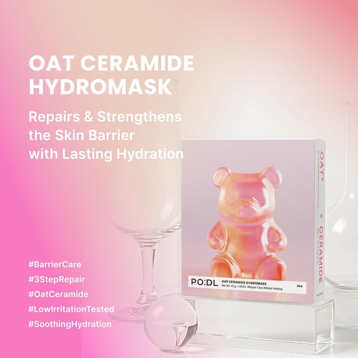 PO:DL Oat Ceramide HydroMask 42g Lakinza K-beauty