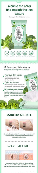 PRRETI Perfect Clean Daily Cleansing Tissues 30pcs Lakinza K-beauty
