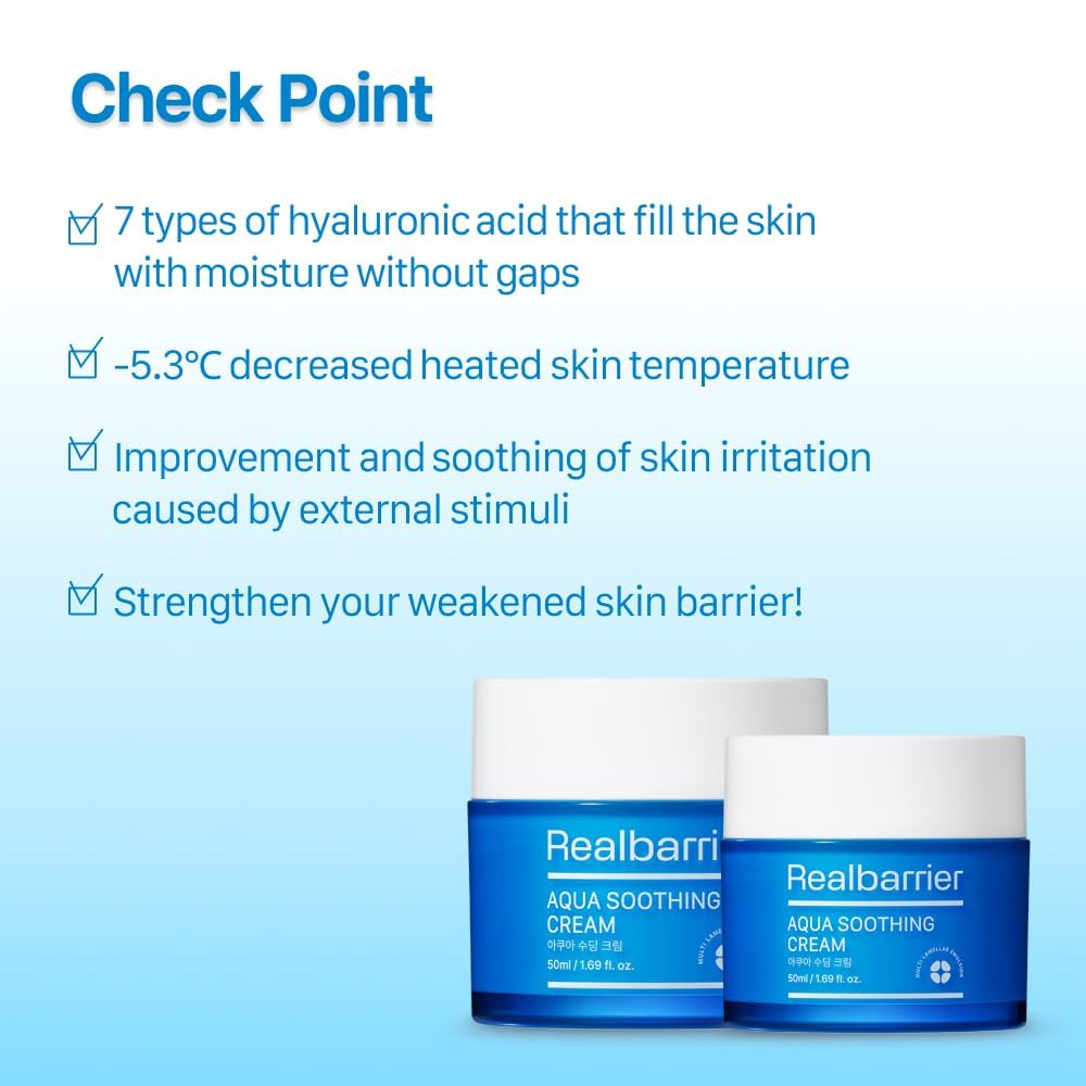 Real Barrier Aqua Soothing Cream 50ml Lakinza K-beauty