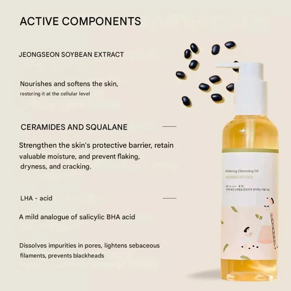Round Lab Soybean Nourishing Cleansing Oil 200ml | Lakinza K - beauty Canada