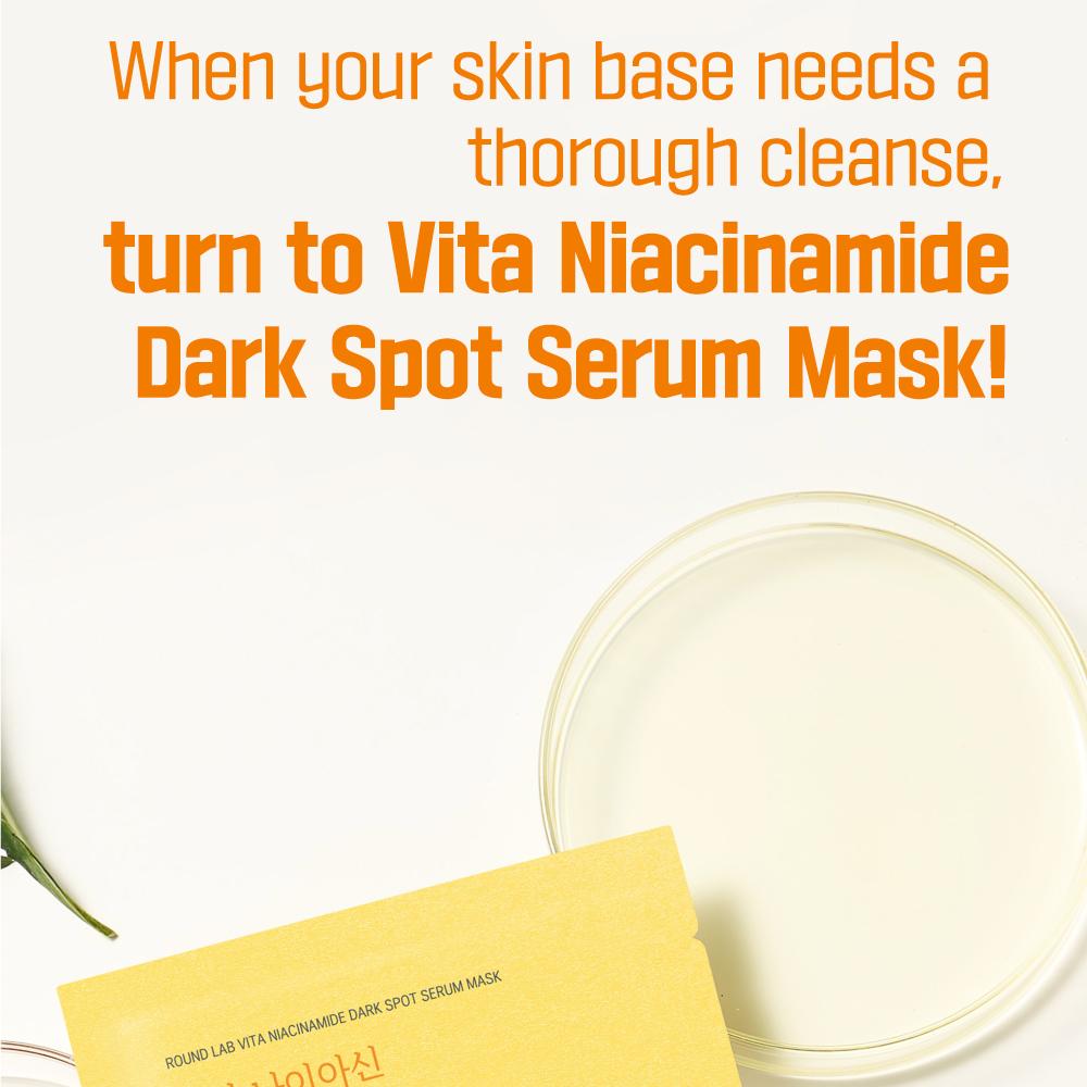 Round Lab Vita Niacinamide Dark Spot Serum Mask 20ml | Lakinza K - beauty Canada