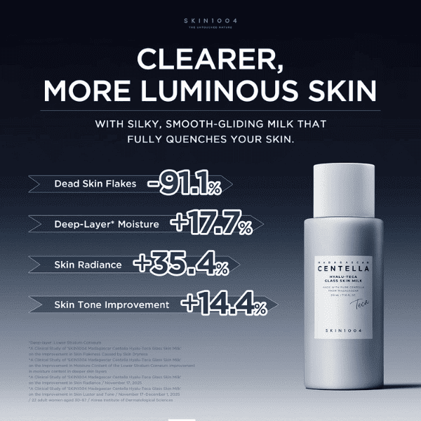 SKIN1004 Madagascar Centella Hyalu-Teca Glass Skin Milk 210ml Lakinza K-beauty