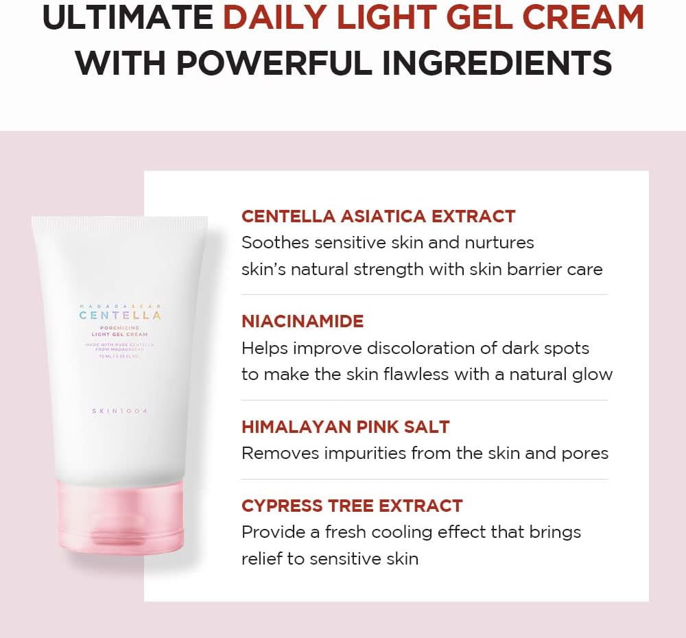 SKIN1004 Madagascar Centella Poremizing Light Gel Cream 75ml Lakinza K-beauty