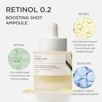 SKIN1004 Madagascar Centella Retinol 0.2 Boosting Shot Ampoule 30ml | Lakinza K - beauty Canada