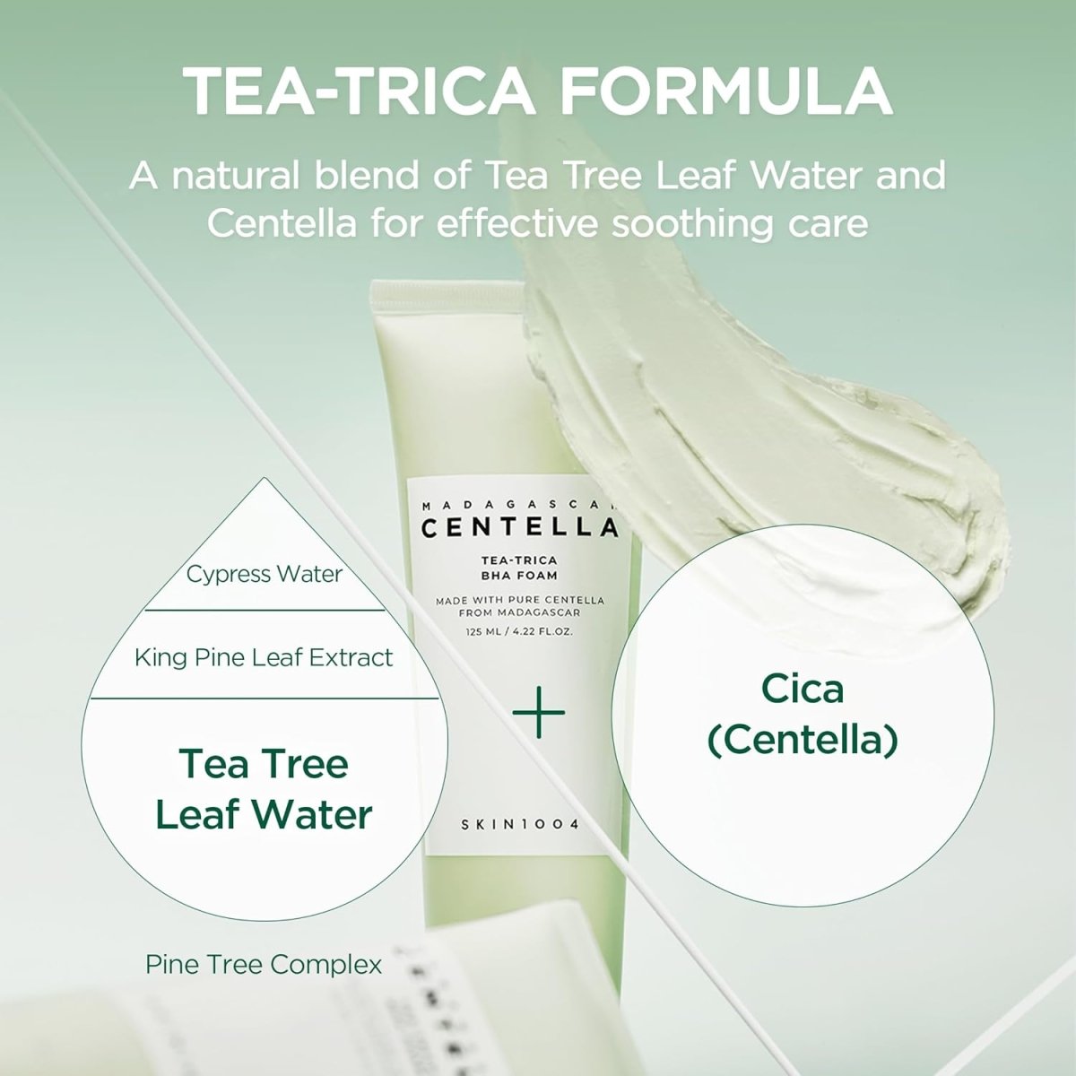 SKIN1004 Madagascar Centella Tea - Trica BHA Foam 125ml | Lakinza K - beauty Canada