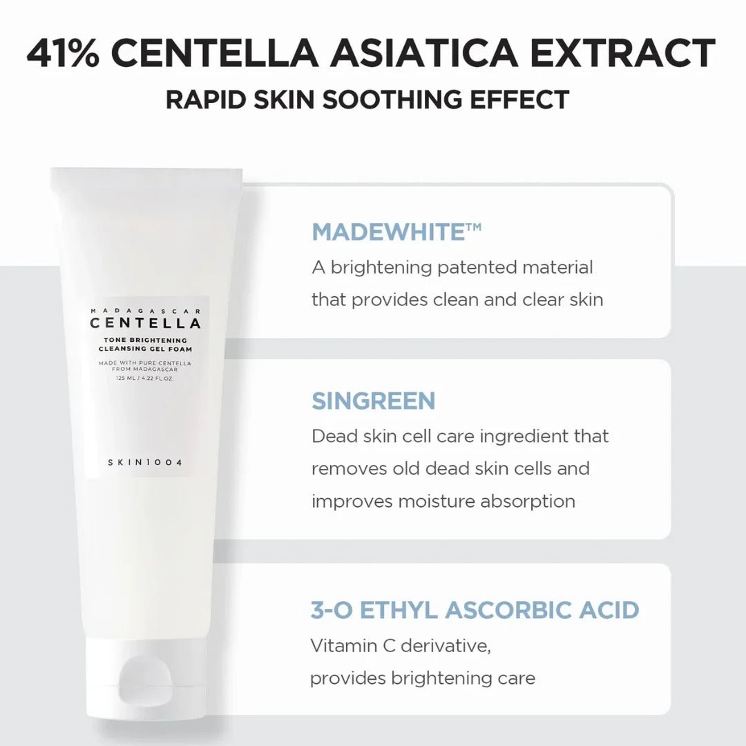 SKIN1004 Madagascar Centella Tone Brightening Cleansing Gel Foam Lakinza K-beauty