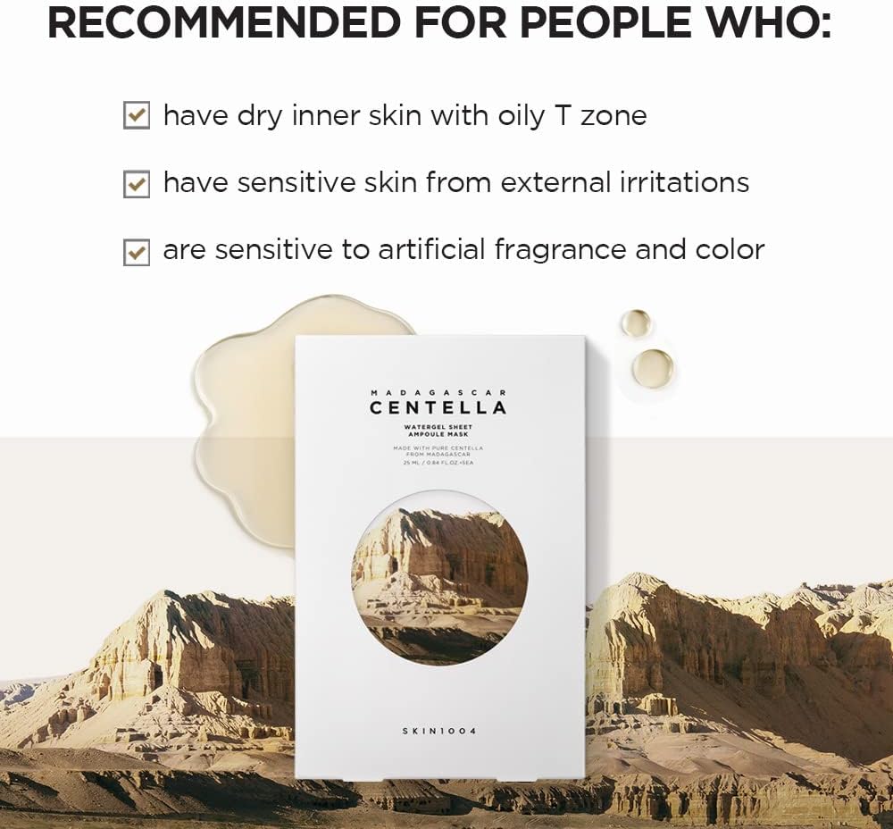 SKIN1004 Madagascar Centella Watergel Sheet Ampoule Mask 25ml | Lakinza K - beauty Canada