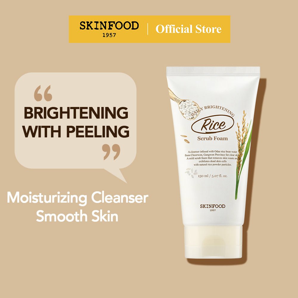 Skinfood Rice Daily Brightening Scrub Foam 150ml Lakinza K-beauty