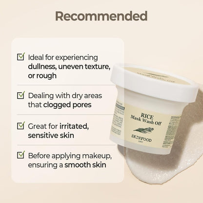 Skinfood Rice Mask Wash Off 100g | Lakinza K - beauty Canada