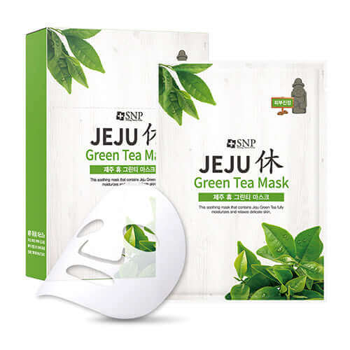 SNP Jeju Rest Green Tea Mask 22ml Lakinza K-beauty