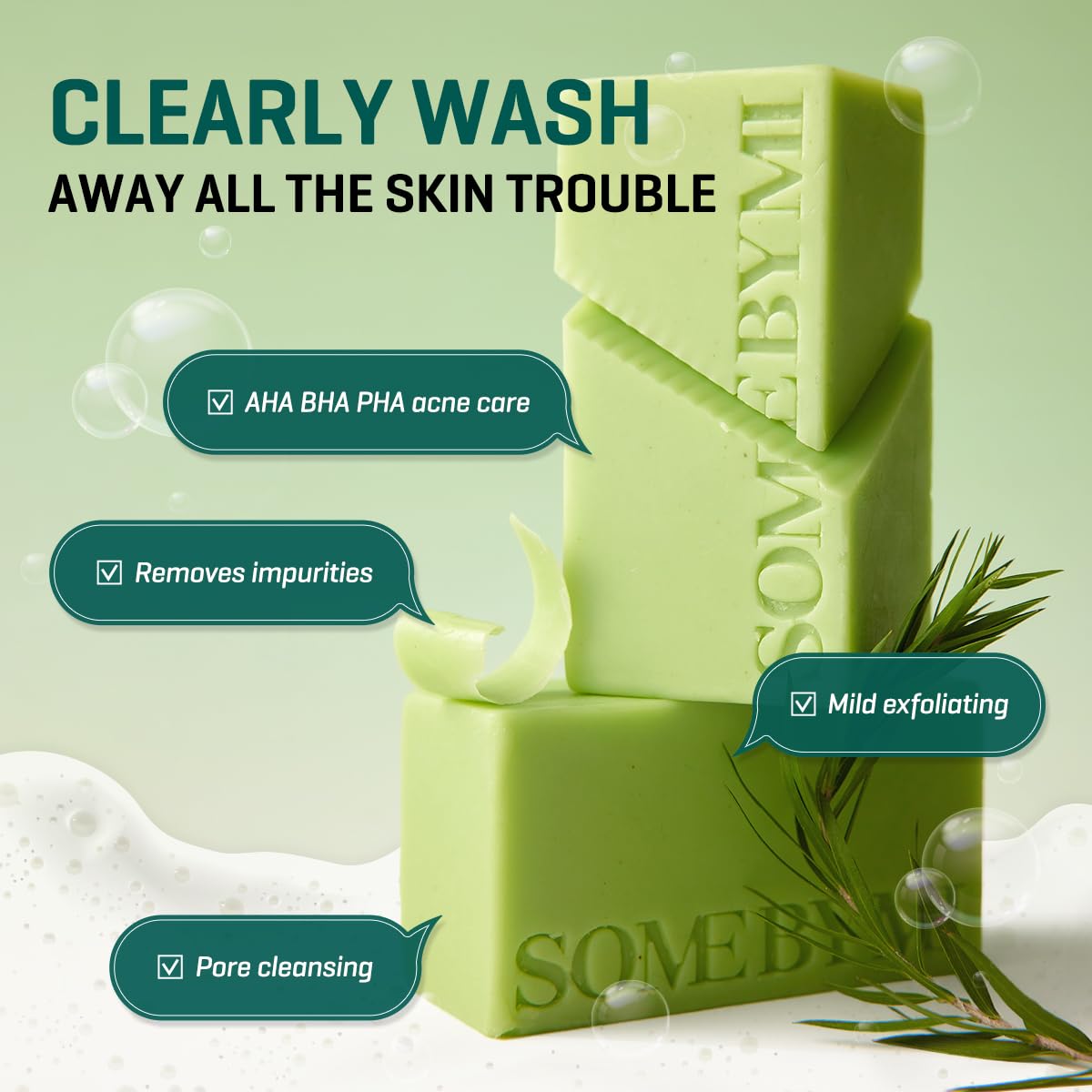 SOME BY MI AHA BHA PHA 30 Days Miracle Cleansing Bar 106g Lakinza K-beauty